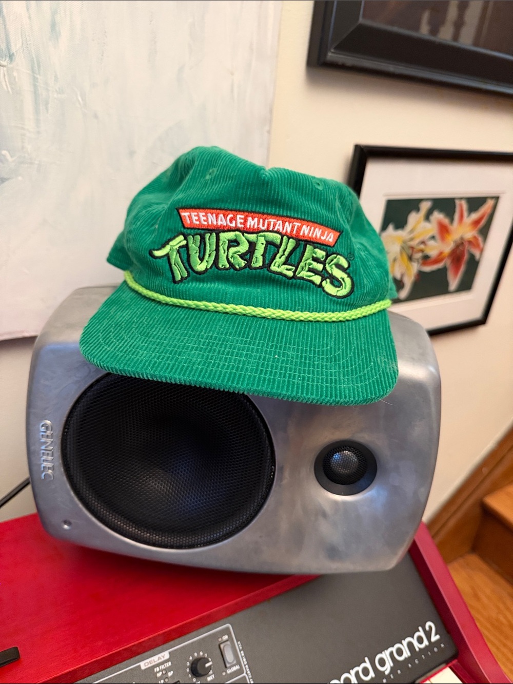 Nickelodeon Teal Cap with Orange Logo Tag